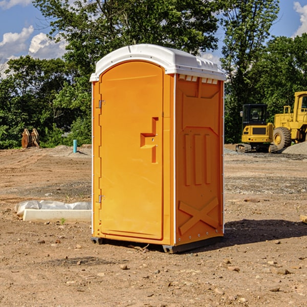 how often are the porta potties cleaned and serviced during a rental period in Brookton Maine